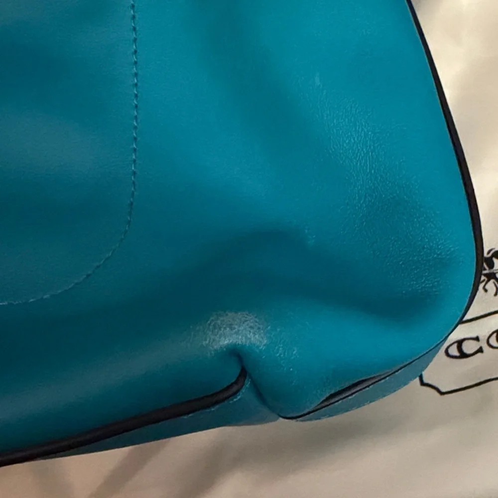 Coach Tourmaine/Robin’s Egg tote with tassels - Picture 10 of 12